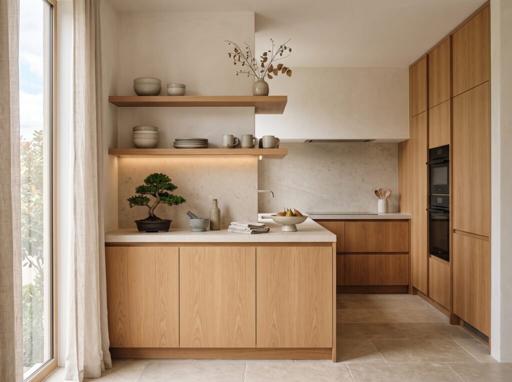 Elegant Japandi kitchen with oak… 202607201649