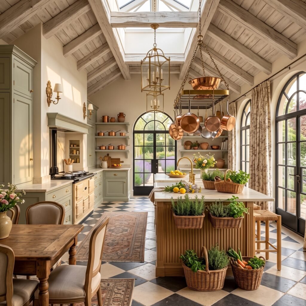 Luxury wood kitchen with island 202607230917